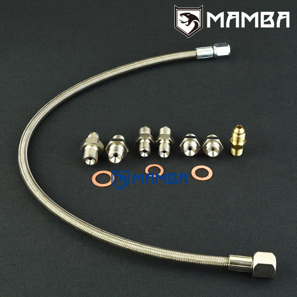 Mamba Turbocharger Oil Feed Line For Subaru EJ20 EJ25 w/ IHI VF47 VF48 VF49 AVCS to Turbocharger