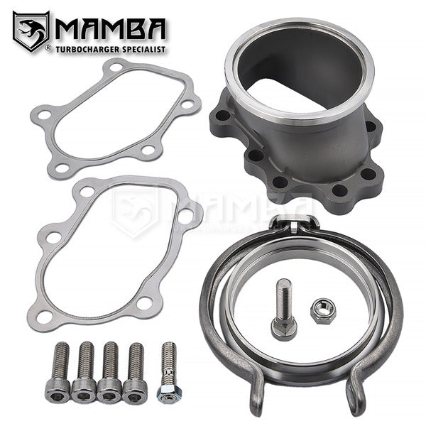 Mamba CNC 5 bolt 3" V-band dump pipe flange kit Nissan CA18 SR20 GT28R
