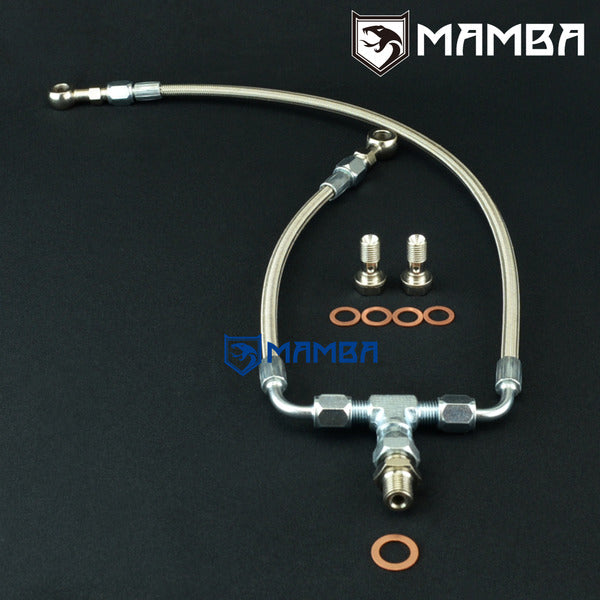 Mamba For Nissan RB26DETT SKYLINE GTR Twin Turbocharger Oil Feed Line GREDDY T517Z T518Z