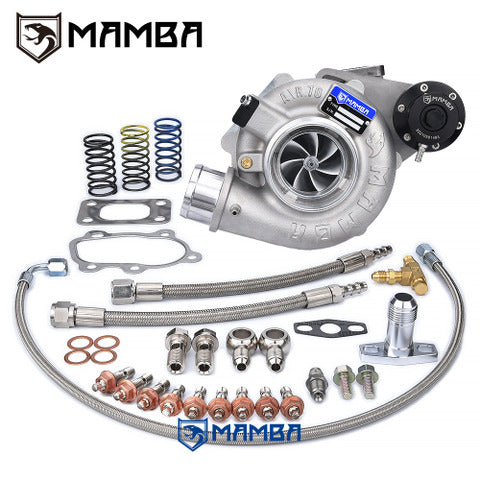 Mamba GEN II G25 7+7 3" A/R.70 GTX3071R Ball Bearing Turbocharger + .64 IWG T25 5-Bolt