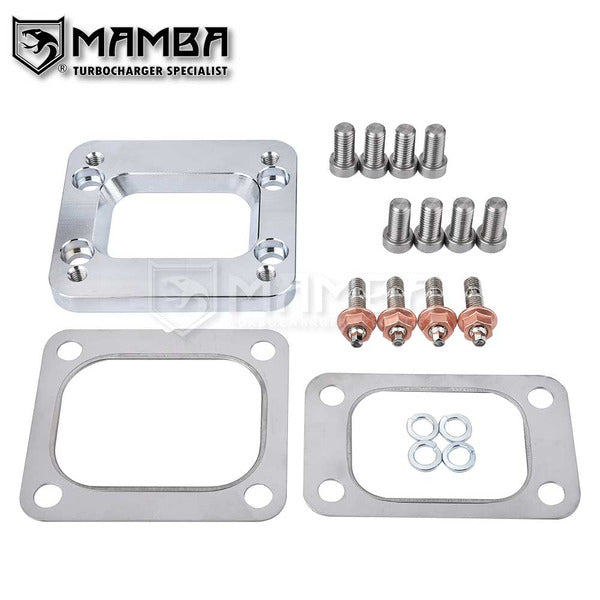 Mamba Garrett T3 to T4 single entry / Scroll Turbocharger exhaust manifold flange adapter kit
