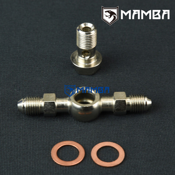 Mamba Banjo Bolt Kit M12x1.25 to 4AN / For Subaru EJ20 EJ25 AVCS Turbocharger Oil Feed