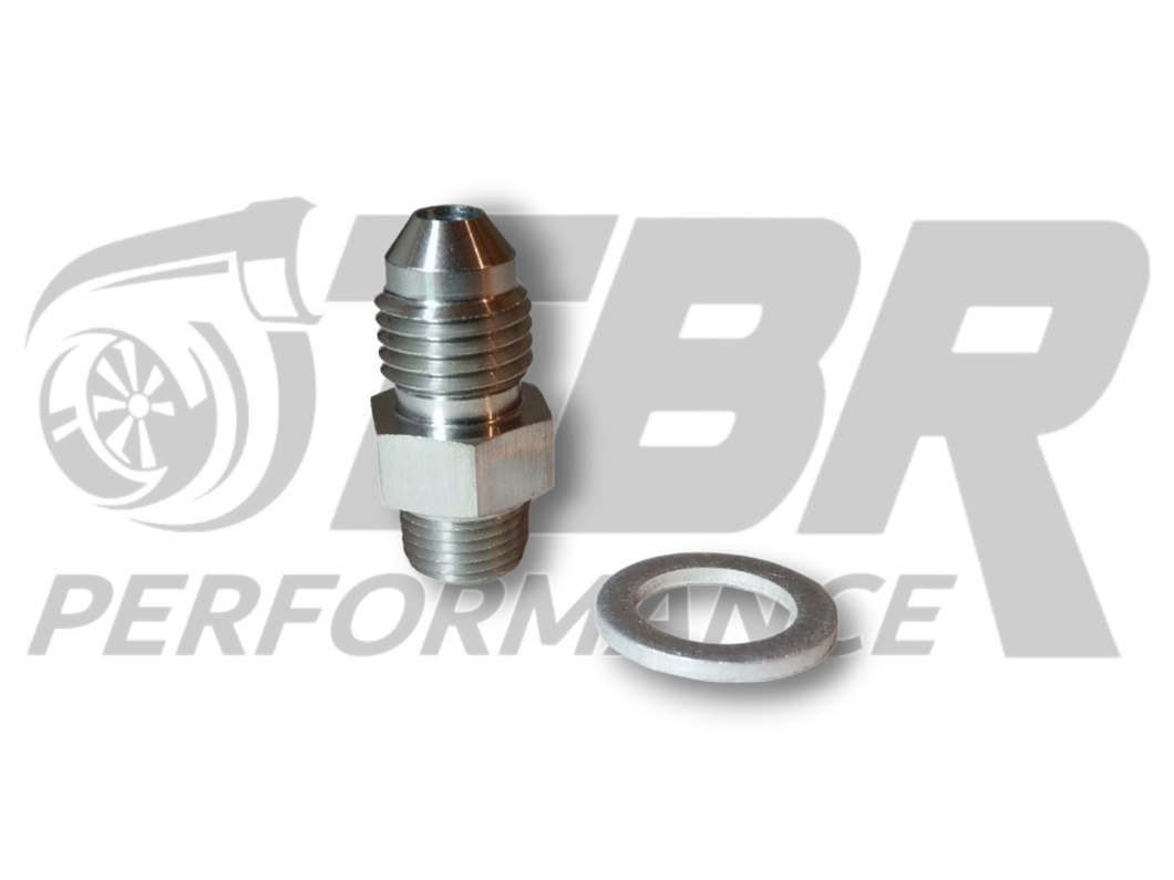 AN4 Oil feed fitting for Journal bearing turbo