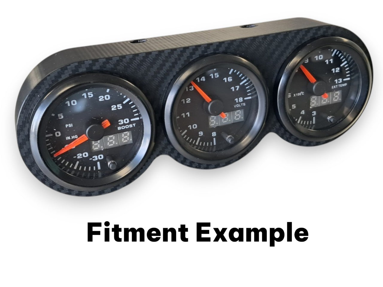 52mm Triple gauge pod GAUGE - Carbon Style