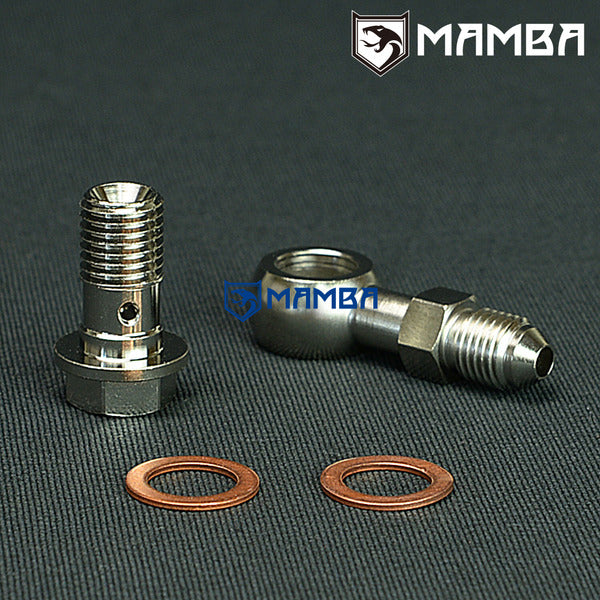 Mamba Banjo Bolt Kit 4AN to M12x1.5 S70 TD04L TD04HL 2.5mm restrictor