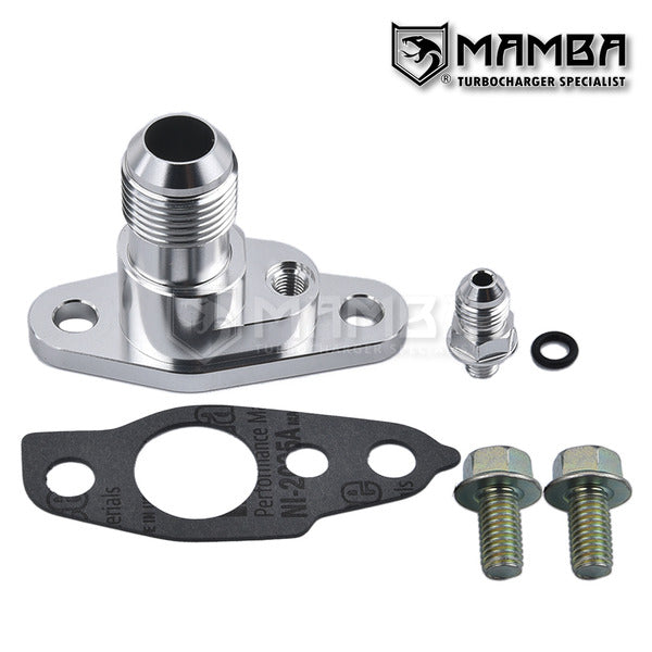 Mamba T6 Performance CT12 CT20 CT26 Turbocharger 10AN Oil Drain / 4AN Feed Flange 1H 3S 7M TW