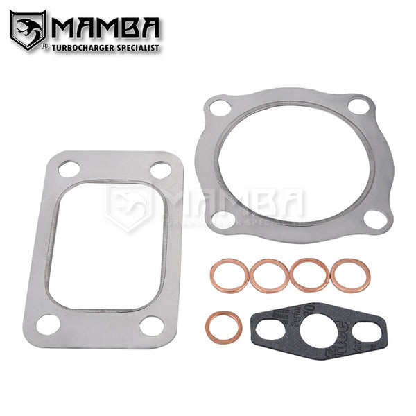 Mamba Turbocharger Gasket Set For Garrett Ball Bearing GT30R GT35R GT3076R GT3582R T3 4 Bolt
