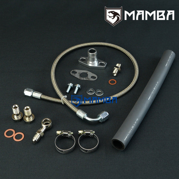 Mamba Turbocharger Oil Feed & Return Line Kit For NISSAN SR20DET S13 S14 S15 Greddy TD05 TD06