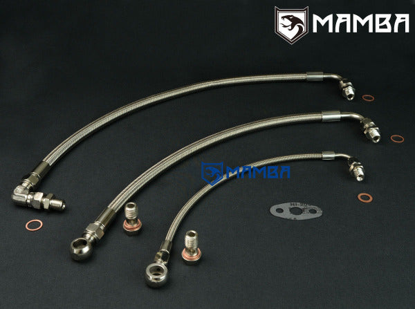 Mamba Turbocharger Oil & Water line For SAAB 9-3 9-5 B207 w/ PFS EFR-6758 Ball Bearing