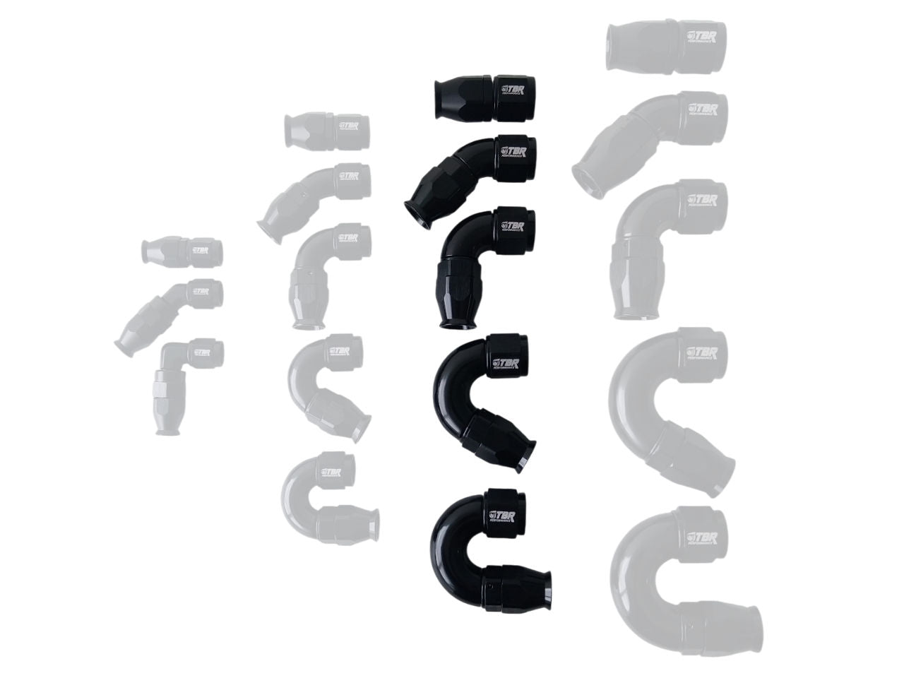 AN8 PTFE Full Flow Fittings - TBR Performance