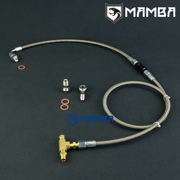 Mamba Turbocharger Oil Feed Line Kit with Filter For Nissan TD42 GQ with GT28R Turbocharger