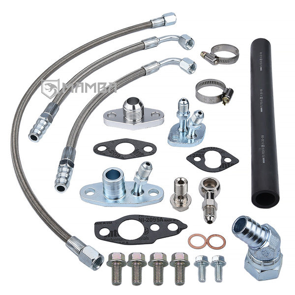 Mamba Turbocharger Oil & Water Line Kit For 86~92 TOYOTA MA70 7M-GTE Supra w/ CT26