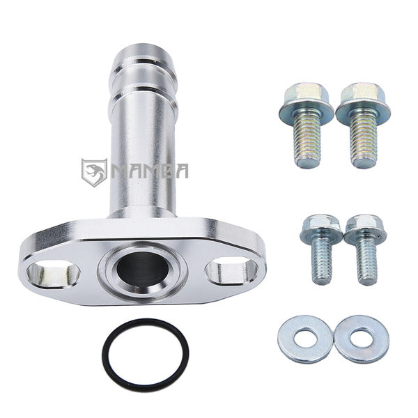 Mamba 75mm 5/8" 6061-T6 Turbocharger Oil Drain Flange Adapter Fitting Kit 38~44mm TW