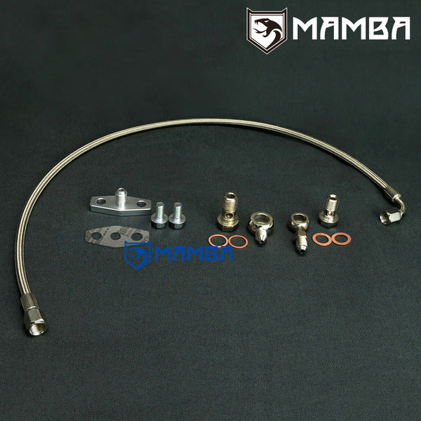 Mamba Turbocharger Oil Feed Line For MAZDA RX-7 RX7 13B FC FD HT18S-2S or Garrett T3 T4