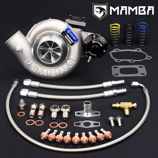Mamba 7+7 2.5" A/R.60 5200 Non Anti Surge GTX2971R Ball Bearing Turbocharger .64 T25 5 bolt Hsg