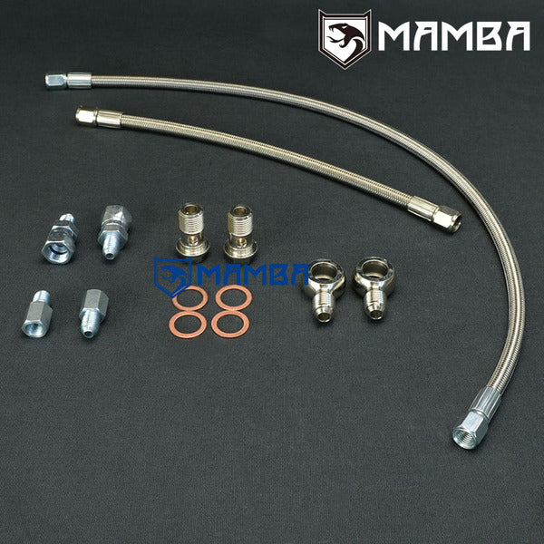 Mamba Turbocharger Water Line Kit For Nissan TD42 GQ Patrol with Hitachi HT18