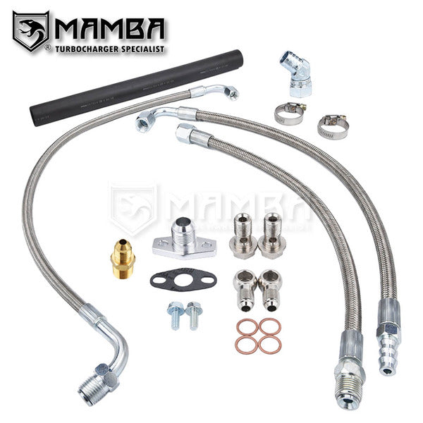 Mamba Turbocharger Oil & Water Line Kit for Dodge Neon SRT-4 PT CRUISER 2.4L TD04LR TW