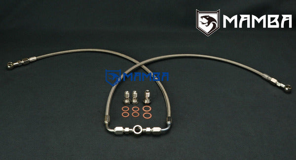 Mamba PTFE Turbocharger Oil Feed Line BMW N63 X5 X6 550i 650i 4.4L V8 MGT2256S 793647-1