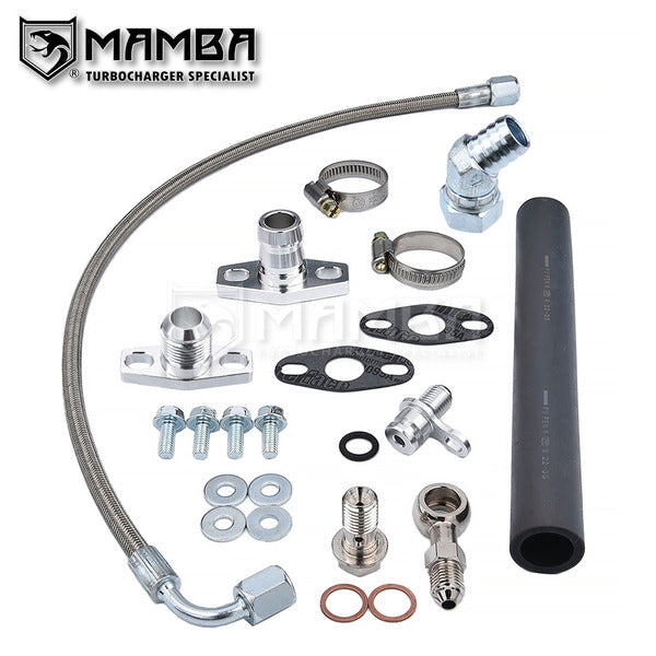 Mamba EA888 06J145778F VW GTI MK6 TFSI 2.0T IHI RHF5 Turbocharger Oil Feed & Return Line Kit