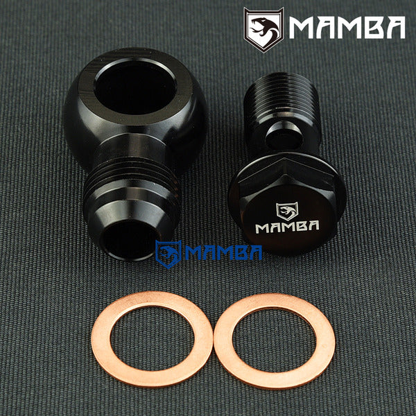 Mamba Billet T6 Aluminum Banjo Bolt Kit M18xP1.5 to 10AN Oil Cooler