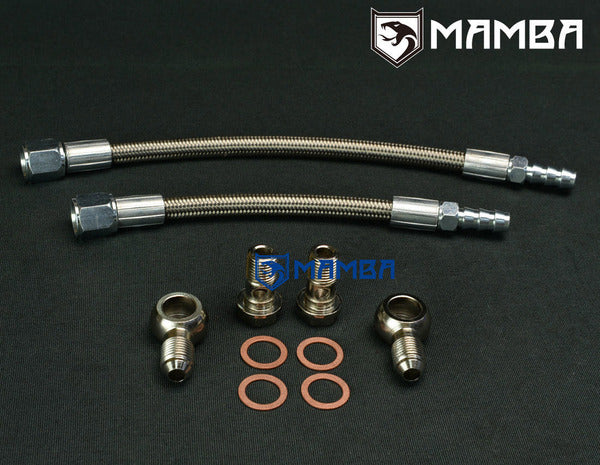 Mamba Turbocharger Water Hose Line kit Mitsubishi 4G63T EVO 1~3 Galant Eclipse TD05H