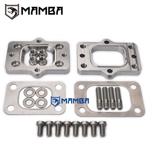 Mamba CNC SUS304 Dual Exhaust Manifold Flange Adapter T25 to T3 Turbocharger Turbocharger