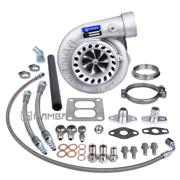 Mamba Ball Bearing Turbocharger For TOYOTA 1JZ 2JZ 4" .70 Bullet GTX3584R w/ .86 T4 Divided