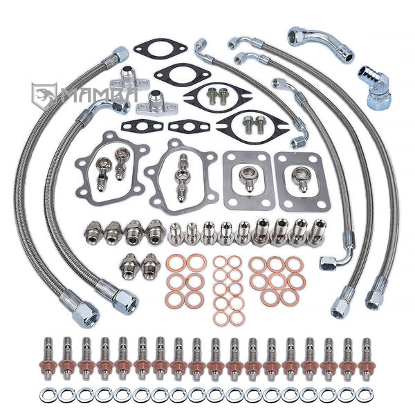 Mamba Turbocharger Install Kit For Nissan RB26DETT SKYLINE GTR w/ Twin Factory TB25