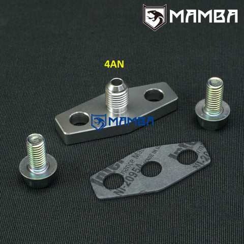 Mamba Greddy TRUST 06E T67-25G HITACHI HT18 4AN Turbocharger Oil Feed Flange 2.5mm restrictor