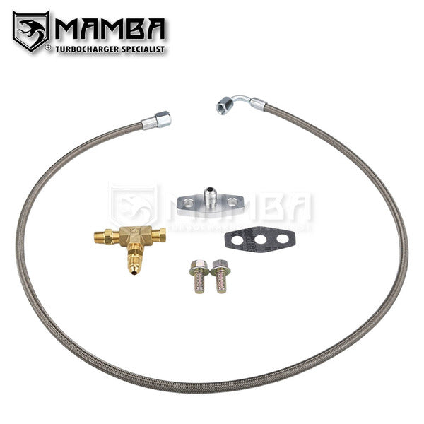 Mamba Turbocharger Oil Feed Line Garrett T3 T4 T04B T04E T04R 50cm with 2.5mm Restrictor