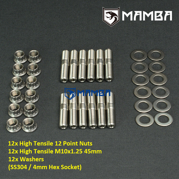 Mamba CNC 304 Turbocharger Manifold Extractors Toyota 1JZ 2JZ 1FZ Supra Drift