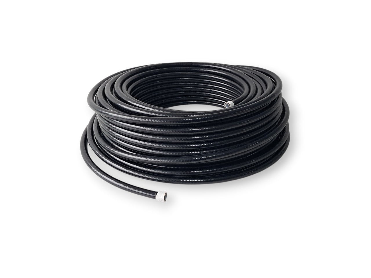 AN6 PTFE Hose Black PVC Coat Braided Line- 500mm Length - TBR Performance 500mm Length
