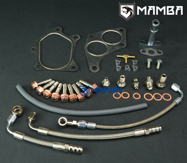 Mamba Turbocharger Install Line Gasket Kit For Subaru WRX STI GDB Type C Garrett GT28R GT30R