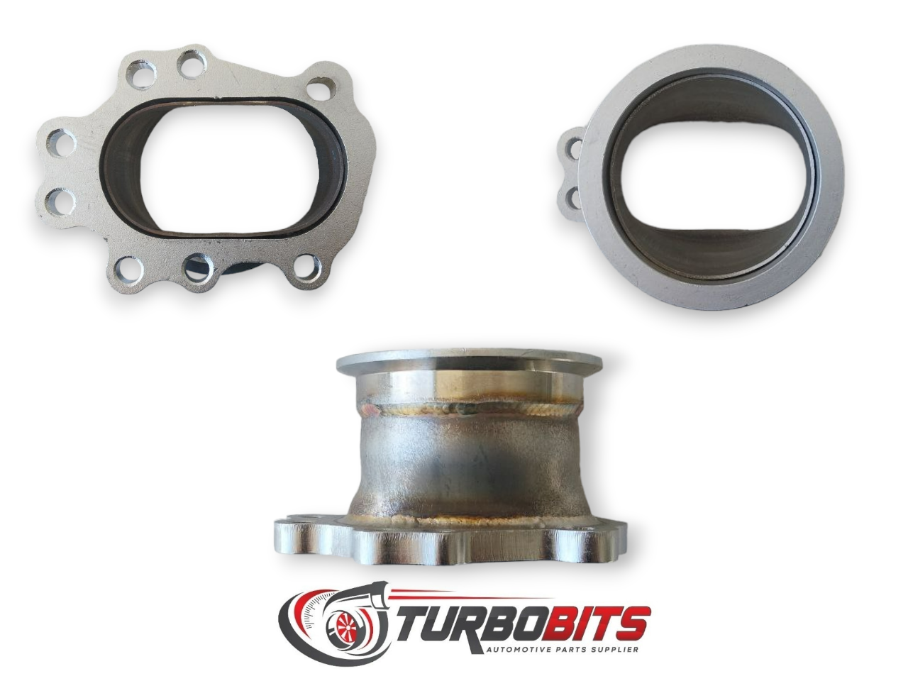 Adaptador de tubo de descarga T25 T28 GT25 GT28 8 pernos a banda en V