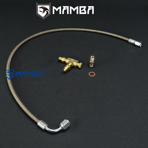 Mamba 00~03 HONDA F20C S2000 w/ Garrett GT28R GT30R ball bearing Turbocharger oil feed line