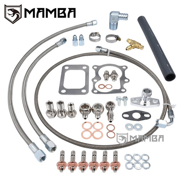 Mamba Turbocharger Oil & Water Install line Kit For Nissan TD42 GQ w/ TD05H 16G 18G 20G