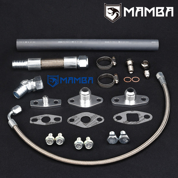 Mamba TOYOTA 1JZ-GTE 2JZ-GTE Turbocharger Oil Feed & Return Line TRUST GREDDY T67-25G TE06H