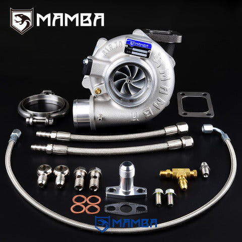 Mamba GEN II G25 8+0 3" A/R.70 GTX2971R Ball Bearing Turbocharger + .73 T3 V-Band EWG