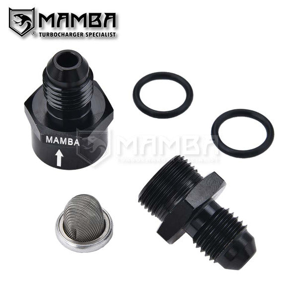 Mamba Turbocharger Oil Feed Line Filter Kit 4AN 400 Hole / cm^2 / Reusable