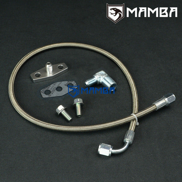 Mamba Turbocharger Oil Feed Line Kit DSM Eclipse 1G 2G Garrett T3 T4 Talon Eagle