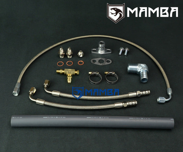 Mamba Turbocharger Oil & Water Line Kit Toyota Land Cruiser 5L 3.0L Diesel Garrett GT25R G28R