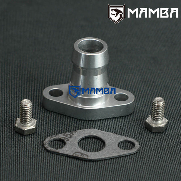 Mamba 5/8" Barb 32mm Turbocharger Oil Return Drain Flange Kit For IHI RHB3 RHF3 Hitachi HT06