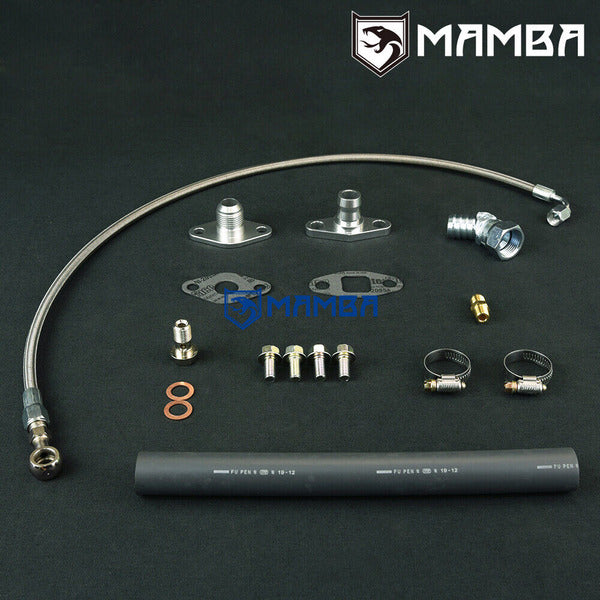 Mamba Turbocharger Oil Feed & Return Line For TOYOTA 1JZ 2JZ w/ Precision PTE 5558 5858 5862