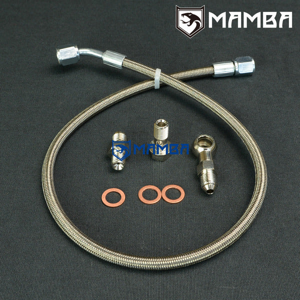 Mamba Turbocharger Oil Feed Line Kit For Nissan Navara D22 ZD30 3.0L HT12-19B HT12-19D