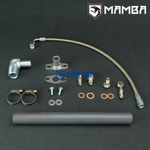 Mamba Turbocharger Oil Feed & Return Line Kit For Nissan Patrol TD42 GU w/ TD05H