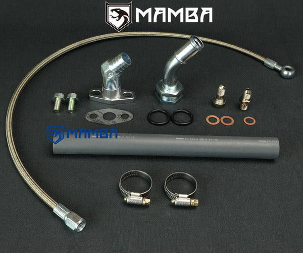 Mamba 89~ MAZDA MIATA MX-5 w/ Garrett GT25R GT28R BB Turbocharger oil feed & return line