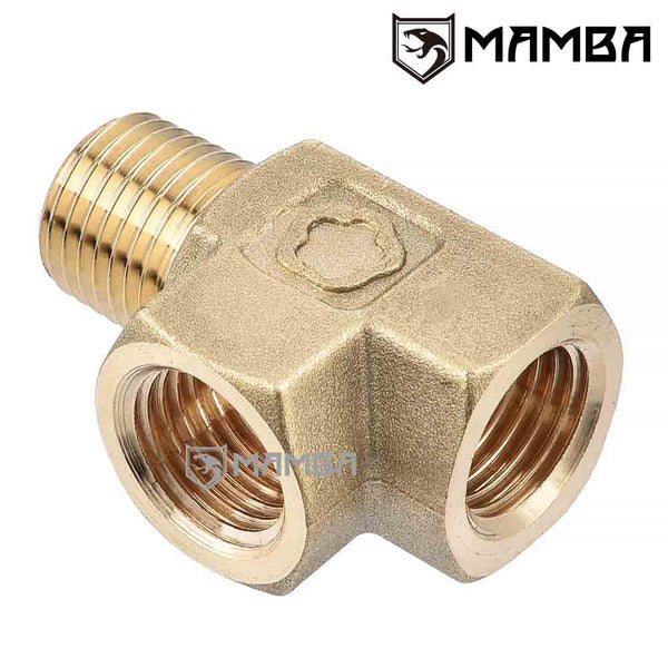 Mamba Brass Adapter Fitting Street Tee 1/4 BSP Male to 1/4 BSP Female (50 pcs)