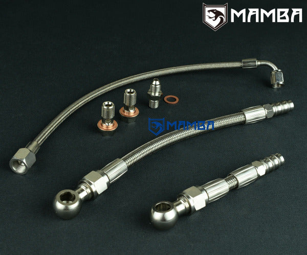 Mamba Turbocharger Oil & Water line Kit For Subaru FA20T OEM Garrett MGT2259S