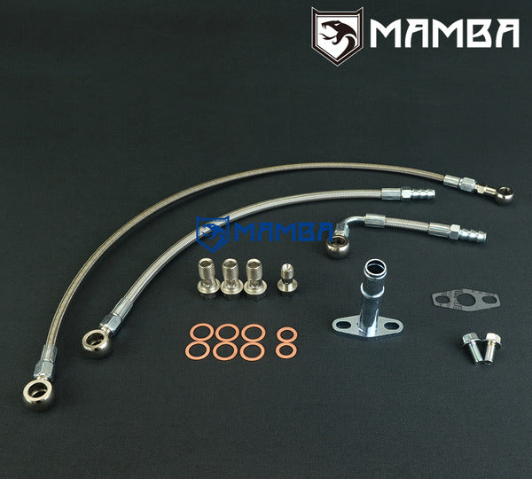 Mamba Turbocharger Oil & Water Line Kit For VOLVO 850 S70 C70 N2P23HT w/ Garrett GT28R