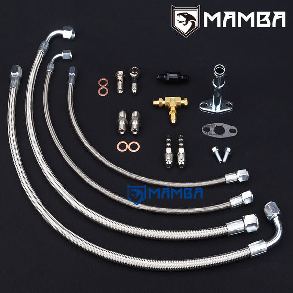 Mamba For HONDA D15 D16 CIVIC Turrbo Oil & Water Line (w/ SAAB VOLVO TD04HL Turbocharger)